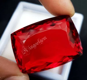 Pigeon Blood Red Topaz 110 Ct Cushion Shape Very nice Loose Gemstone - Picture 1 of 6