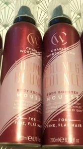2x Charles Worthington Volume & Bounce Body Booster Mousse 200ml - Picture 1 of 1
