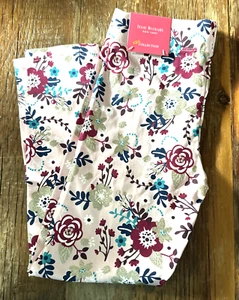 Isaac Mizrahi New York Kids Collection Girls Leggings Pink Sparkly Floral Sz 5 6 - Picture 1 of 7