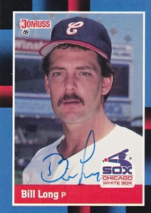 BILL LONG CHICAGO WHITE SOX SIGNED 1988 DONRUSS BASEBALL CARD CUBS MONTREALEXPOS - Picture 1 of 1