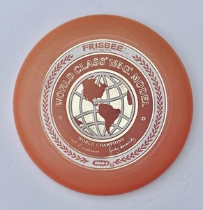 Wham-O Frisbee World Class “165G Signature” Zimmerman/Horowitz Mold 80E RedPeach - Picture 1 of 12