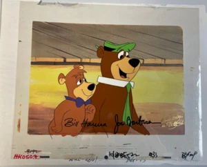 Orso Yogi Firmato Bill Hanna & Joe Barbera Originale Dipinto A Mano Produzione Cel - Foto 1 di 4