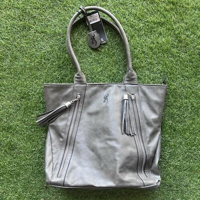 Browning concealed carry purse with Holster And Pocket That Lock Gray - Image 1 of 4