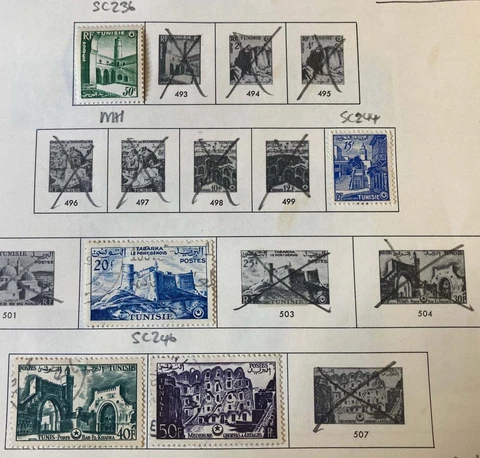 Tunisia 1954 Bab-el-Khadra Genoese castle Sousse tourism MH(2) USED SC# 236-> Cover