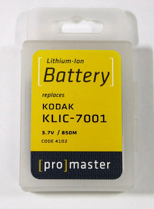 Código de batería ProMaster Kodak KLIC-7001 4102 Foto 1 de 1
