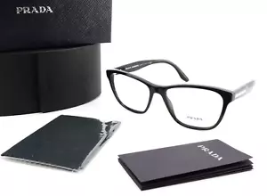 PRADA Brille VPR04T 54-16 140 1AB-1O1 Luxus Cat Black Trendy Fancy Lady Italy - Bild 1 von 11