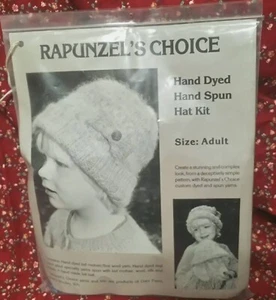 Rapunzels Choice Art Yarn Mohair Wool Vintage Hat Kit Dahl Farm Purples - Picture 1 of 8