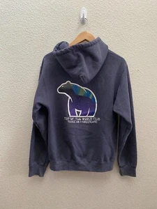 Top Of The World Club Thule AB Greenland Polar Bear Sweatshirt Small Blue Zip Up - Picture 1 of 4