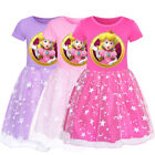 Super Mario Princess Peach Kids Girls Birthday Party Princess Dresses Skirt Gift