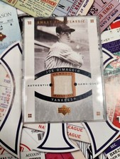 2005 Upper Deck Joe Dimaggio Game Worn Jersey Relic