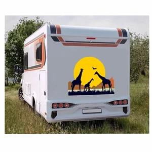 Afrika Silhouette Aufkleber farbig 60 - 120 cm für Wohnmobil verschiedene Größen - Bild 1 von 17