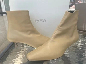 BY FAR Laura 50 Ankle Boots, Cream, W Sz EU40/AU9 BNIB - Picture 1 of 12