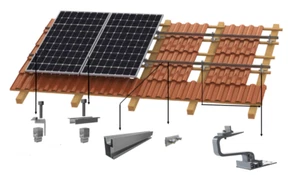Montageset 2NS-Ziegeldach-Komplett / Aluminium / MwSt.-befreit - Bild 1 von 11