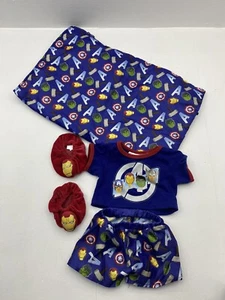 Build A Bear Avengers Pajamas Slippers And Sleeping Bag Clothing And Accessories - Picture 1 of 8