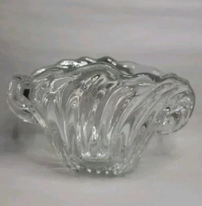 Archimede Seguso Murano Art Glass Clam Shell Sculpture Clear GlassVintage - Picture 1 of 13