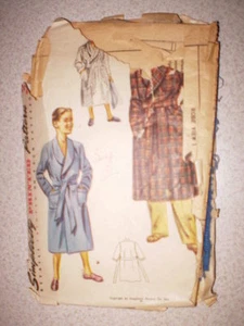 Vintage Simplicity Pattern 1950s Boys Bathrobe Robe 10 SEWING - Picture 1 of 1