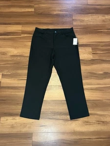 Quiksilver Slim Fit Expandable Waist Black Stretch Woven Pants Men’s Size 36x30 - Picture 1 of 11