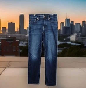 Jeans uomo American Eagle Original dritto, 30 x 34, blu lavaggio medio - Foto 1 di 14