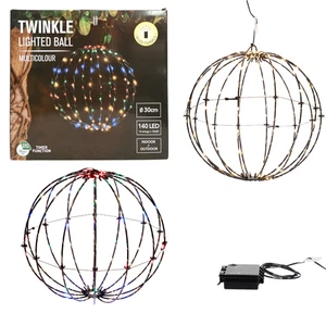 Drahtkugel Leuchtkugel 140 LED 30cm Innen Außen Dekokugel IP44 Weihnachtsdeko - Bild 1 von 8