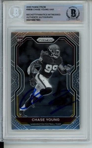 CHASE YOUNG SIGNED AUTOGRAPH 2020 PANINI PRIZM ROOKIE CARD #383B BAS FANATICS - Picture 1 of 2