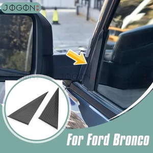 Matte Carbon Front Window Triangle Cover For Ford Bronco 2021-Up Raptor Badlands - Picture 1 of 14
