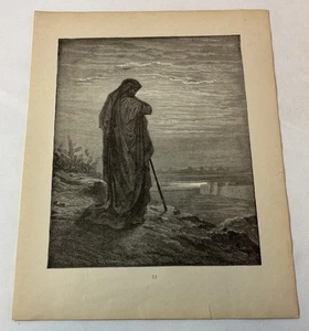 1889 Stampa Bibbia Gustave Dore ~ IL PROFETA AMOS - Foto 1 di 1