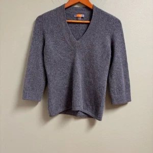 Maglione donna Forte Just cashmere silenzioso lusso scollo a V taglia M Old Money classico - Foto 1 di 9