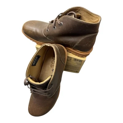 NUEVO SIN ETIQUETAS BOGS Botas Chukka Para Mujer 9 Marrón Perla Cuero Impermeable Botines Foto 1 de 4