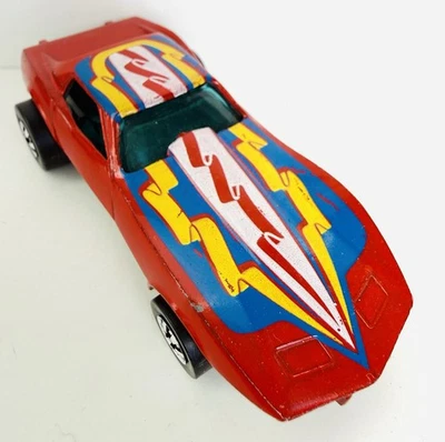Hot Wheels Blackwall 1980 Corvette Stingray Flying Colors Red Enamel Basic Wheel - Image 1 of 4