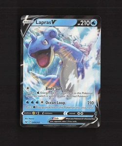 Carta Pokémon Holo Ultra Rara Espada y Escudo Lapras V 049/202 LP - Imagen 1 de 10