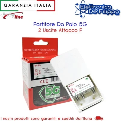 Partitore Da Palo 5G 2 Uscite Attacco F - Immagine 1 di 3
