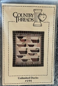 Unlimited Ducks - Wallquilt Quilt & Applique Pattern #194 From Country Threads - Picture 1 of 2