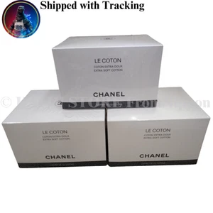 CHANEL LE COTON Extra Soft Cotton Pads 3 Boxes (100 Sheets Each) Unopened New - Picture 1 of 4