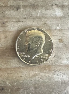 1977-P Kennedy Half Dollar • 24K Gold Plated US Coin - Image 1 of 2