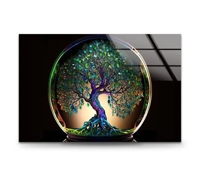 Life of Tree Tempered Glass Wall Art - Image 1 of 4