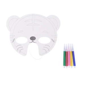 15pcs/Set DIY White Paper Animal Mask Blank Painting Craft Masks Toy Art - Afbeelding 1 van 12