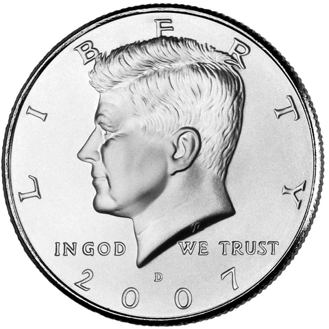 2007 P & D KENNEDY HALF DOLLAR FROM MINT ROLLS Cover