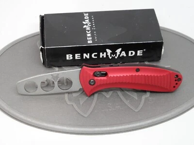 Benchmade 5000T Presidio Trainer Red Aluminum 154CM Pardue Folding Knife USA - Image 1 of 4