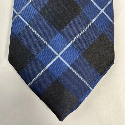 Burton Mens Tie 3.75 in W x L 58 in Polyester Blue Black Gray - Image 1 of 4