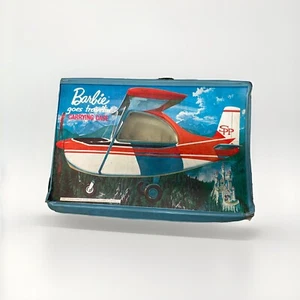 1965 Mattel Barbie Goes Travelin' Carrying Case Yellow Airplane Car Traveling - Picture 1 of 10