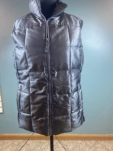Chaleco acolchado Lands End para mujer talla pequeña 6-8 gris metálico con cremallera - Imagen 1 de 10