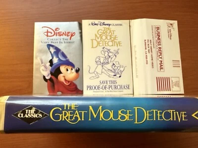 Vintage Walt Disney *The Great Mouse Detective* Black Diamond (VHS, 1992) - Image 1 of 4