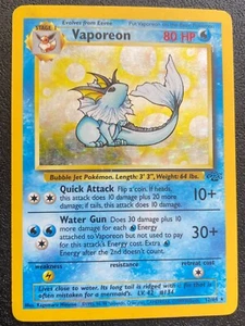 Vaporeon 12/64 - Jungle Unlimited (1999) Vintage WOTC Holo Rare - LP/MP - Picture 1 of 2