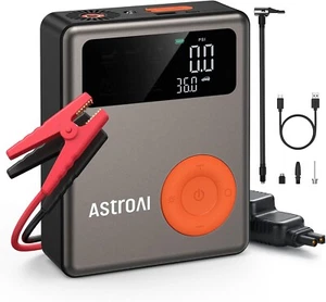 Car Jump Starter and Tyre Inflator Power Pack,1750A Car Battery Booster Jump Sta - Picture 1 of 8