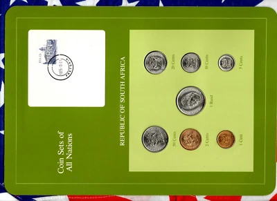 Coin Sets of All Nations South Africa w/card UNC All 1985 1 Rand KM117 - Image 1 of 2