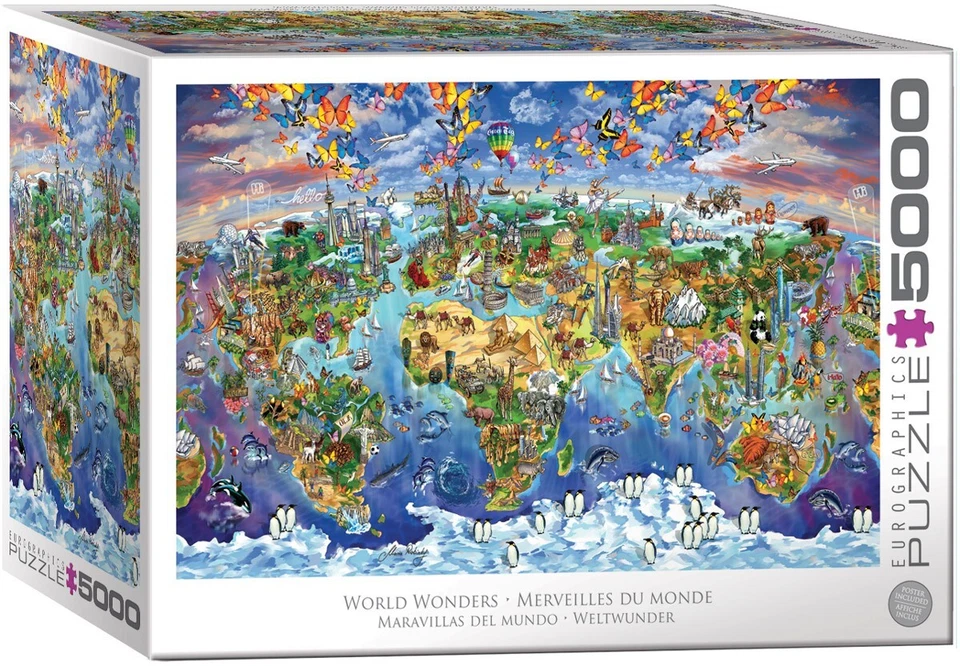 World Wonders 5000 Piece Jigsaw Puzzle Eurographics New - Image 1 of 2