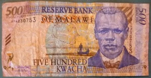 MALAWI 500 KWACHA NOTE , P 56 a  issued 01.11. 2005 - Picture 1 of 2