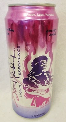 Jimi Hendrix Liquid Experience Energy Drink 16oz Diversion Safe Bank Stash Can