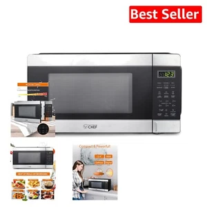 Versatile 1.1 Cu. Ft. Countertop Microwave - 10 Power Levels & Stainless Steel - Picture 1 of 9