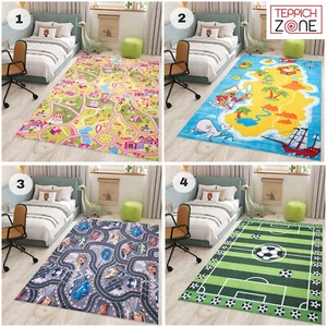 Kinderteppich Spielteppich Waschbar 30 Grad Rutschfest Kinderzimmer ÖKOTEX - Bild 1 von 45